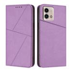 For Motorola Moto G Stylus 5G 2023 Strong Magnetic Frosted Flip Leather Phone Case(Light Purple)