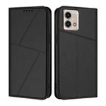For Motorola Moto G Stylus 5G 2023 Strong Magnetic Frosted Flip Leather Phone Case(Black)