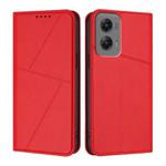 For Motorola Moto G Stylus 5G 2024 Strong Magnetic Frosted Flip Leather Phone Case(Red)