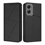 For Motorola Moto G Stylus 5G 2024 Strong Magnetic Frosted Flip Leather Phone Case(Black)