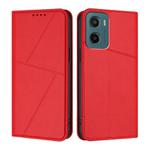 For Motorola Moto G05 / Moto E15 Strong Magnetic Frosted Flip Leather Phone Case(Red)