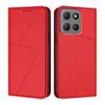 For Motorola Moto G15 / G15 Power Strong Magnetic Frosted Flip Leather Phone Case(Red)