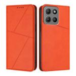 For Motorola Moto G15 / G15 Power Strong Magnetic Frosted Flip Leather Phone Case(Orange)