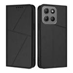 For Motorola Moto G15 / G15 Power Strong Magnetic Frosted Flip Leather Phone Case(Black)