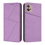 For Motorola Moto G32 Strong Magnetic Frosted Flip Leather Phone Case(Light Purple)