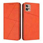 For Motorola Moto G32 Strong Magnetic Frosted Flip Leather Phone Case(Orange)