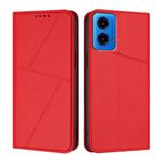 For Motorola Moto G45 5G / G34 Strong Magnetic Frosted Flip Leather Phone Case(Red)