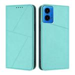 For Motorola Moto G45 5G / G34 Strong Magnetic Frosted Flip Leather Phone Case(Light Blue)