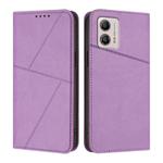 For Motorola Moto G53 / G53j / G53y / G13 Strong Magnetic Frosted Flip Leather Phone Case(Light Purple)