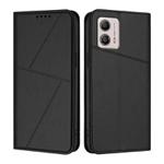 For Motorola Moto G53 / G53j / G53y / G13 Strong Magnetic Frosted Flip Leather Phone Case(Black)
