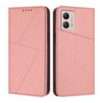 For Motorola Moto G53 / G53j / G53y / G13 Strong Magnetic Frosted Flip Leather Phone Case(Pink)