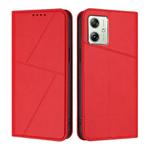 For Motorola Moto G54 / G64 India / G54 Power Strong Magnetic Frosted Flip Leather Phone Case(Red)
