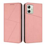 For Motorola Moto G54 / G64 India / G54 Power Strong Magnetic Frosted Flip Leather Phone Case(Pink)
