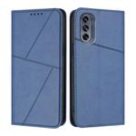 For Motorola Moto G62 5G / G62 India Strong Magnetic Frosted Flip Leather Phone Case(Royal Blue)