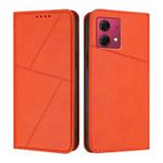 For Motorola Moto G84 Strong Magnetic Frosted Flip Leather Phone Case(Orange)