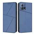 For Motorola Moto S30 Pro / Edge 30 Fusion Strong Magnetic Frosted Flip Leather Phone Case(Royal Blue)
