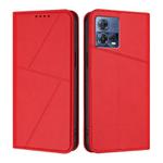 For Motorola Moto S30 Pro / Edge 30 Fusion Strong Magnetic Frosted Flip Leather Phone Case(Red)