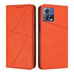 For Motorola Moto S30 Pro / Edge 30 Fusion Strong Magnetic Frosted Flip Leather Phone Case(Orange)
