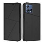For Motorola Moto S30 Pro / Edge 30 Fusion Strong Magnetic Frosted Flip Leather Phone Case(Black)