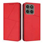 For Motorola Edge 60 Pro Strong Magnetic Frosted Flip Leather Phone Case(Red)
