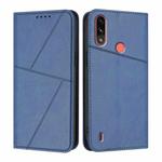 For Motorola Moto E7 Power Strong Magnetic Frosted Flip Leather Phone Case(Royal Blue)