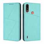 For Motorola Moto E7 Power Strong Magnetic Frosted Flip Leather Phone Case(Light Blue)
