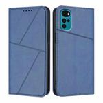 For Motorola Moto G22 Strong Magnetic Frosted Flip Leather Phone Case(Royal Blue)