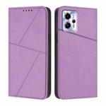 For Motorola Moto G23 Strong Magnetic Frosted Flip Leather Phone Case(Light Purple)
