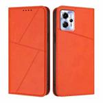 For Motorola Moto G23 Strong Magnetic Frosted Flip Leather Phone Case(Orange)