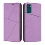 For Motorola Moto G42 Strong Magnetic Frosted Flip Leather Phone Case(Light Purple)