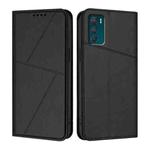 For Motorola Moto G42 Strong Magnetic Frosted Flip Leather Phone Case(Black)