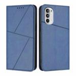 For Motorola Moto G52 Strong Magnetic Frosted Flip Leather Phone Case(Royal Blue)