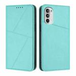 For Motorola Moto G52 Strong Magnetic Frosted Flip Leather Phone Case(Light Blue)