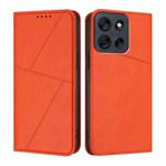 For Motorola Moto G56 5G Strong Magnetic Frosted Flip Leather Phone Case(Orange)