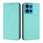 For Motorola Moto G75 5G Strong Magnetic Frosted Flip Leather Phone Case(Light Blue)