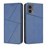 For Motorola Edge 30 Neo Strong Magnetic Frosted Flip Leather Phone Case(Royal Blue)