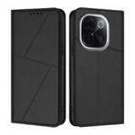 For vivo iQOO Z9s Pro / T3 Pro India Strong Magnetic Frosted Flip Leather Phone Case(Black)