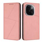 For vivo iQOO Z9s Pro / T3 Pro India Strong Magnetic Frosted Flip Leather Phone Case(Pink)
