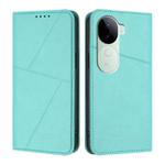 For vivo iQOO Z9s / V40e India Strong Magnetic Frosted Flip Leather Phone Case(Light Blue)