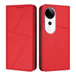 For vivo S19 Pro Strong Magnetic Frosted Flip Leather Phone Case(Red)