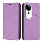For vivo S19 Pro Strong Magnetic Frosted Flip Leather Phone Case(Light Purple)