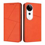 For vivo S19 Pro Strong Magnetic Frosted Flip Leather Phone Case(Orange)