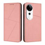 For vivo S19 Pro Strong Magnetic Frosted Flip Leather Phone Case(Pink)