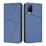 For vivo V21s Strong Magnetic Frosted Flip Leather Phone Case(Royal Blue)