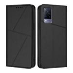 For vivo V21s Strong Magnetic Frosted Flip Leather Phone Case(Black)
