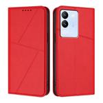 For vivo V29e / Y200 / V30 Lite 5G Global Strong Magnetic Frosted Flip Leather Phone Case(Red)