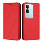 For vivo V29 / V29 Pro Global Strong Magnetic Frosted Flip Leather Phone Case(Red)