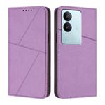 For vivo V29 / V29 Pro Global Strong Magnetic Frosted Flip Leather Phone Case(Light Purple)