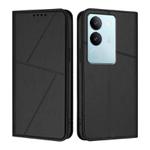 For vivo V29 / V29 Pro Global Strong Magnetic Frosted Flip Leather Phone Case(Black)