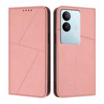 For vivo V29 / V29 Pro Global Strong Magnetic Frosted Flip Leather Phone Case(Pink)